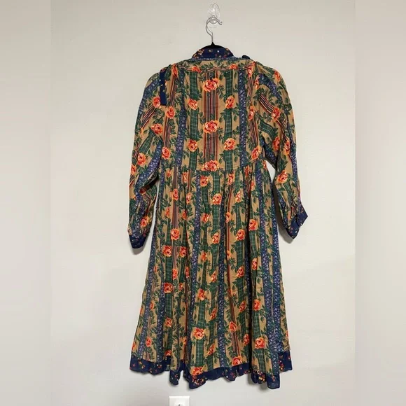 VTG Jody California Floral Boho Prairie Dress Size 8 60s 70s Retro XS - Picture 2 of 9